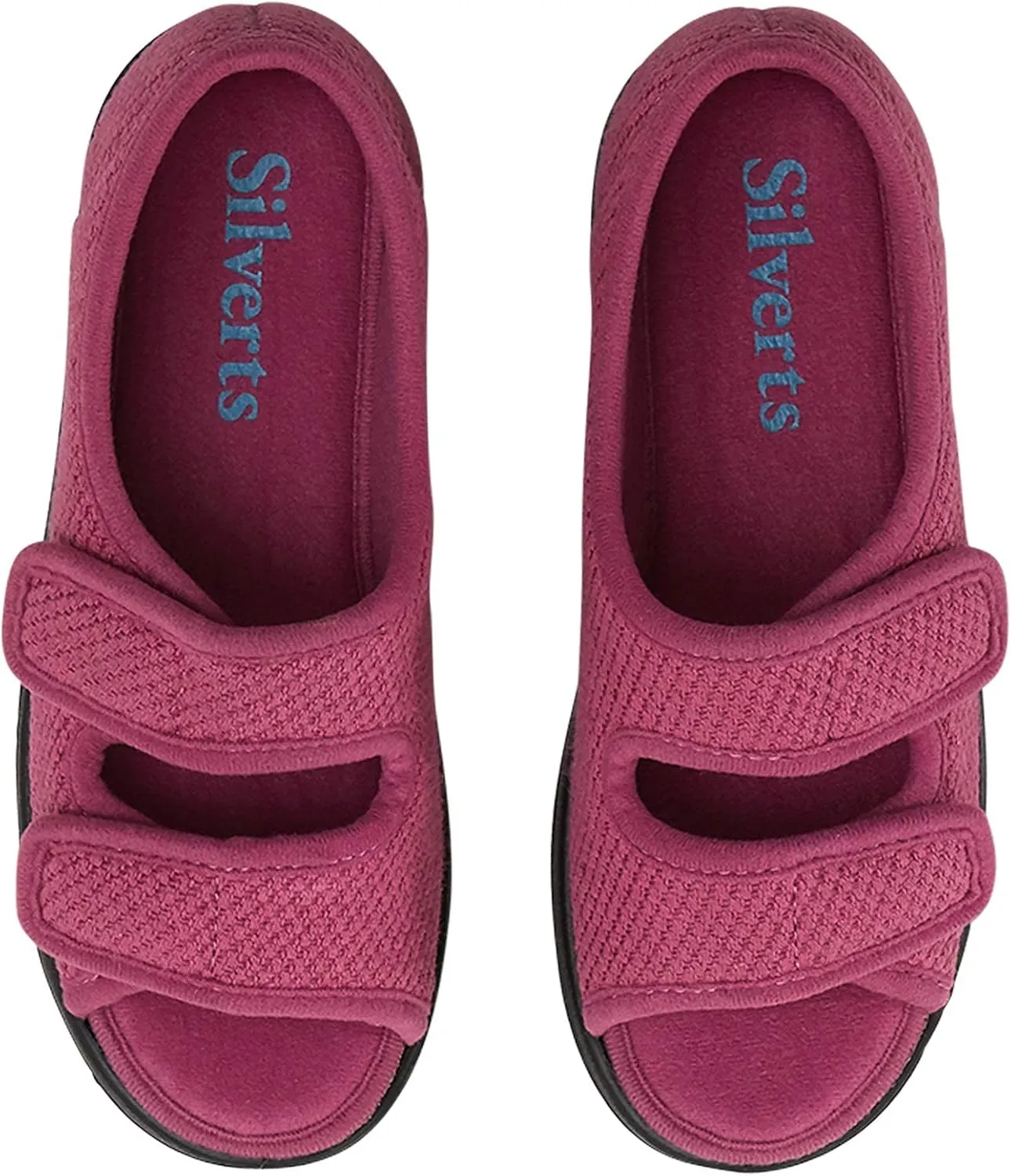 Silverts Diabetic Sandals for Women | Extra-Wide Non-Slip Comfortable Slippers for Elderly, Swelling, Sensitive Feet