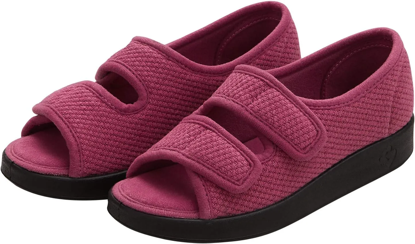 Silverts Diabetic Sandals for Women | Extra-Wide Non-Slip Comfortable Slippers for Elderly, Swelling, Sensitive Feet