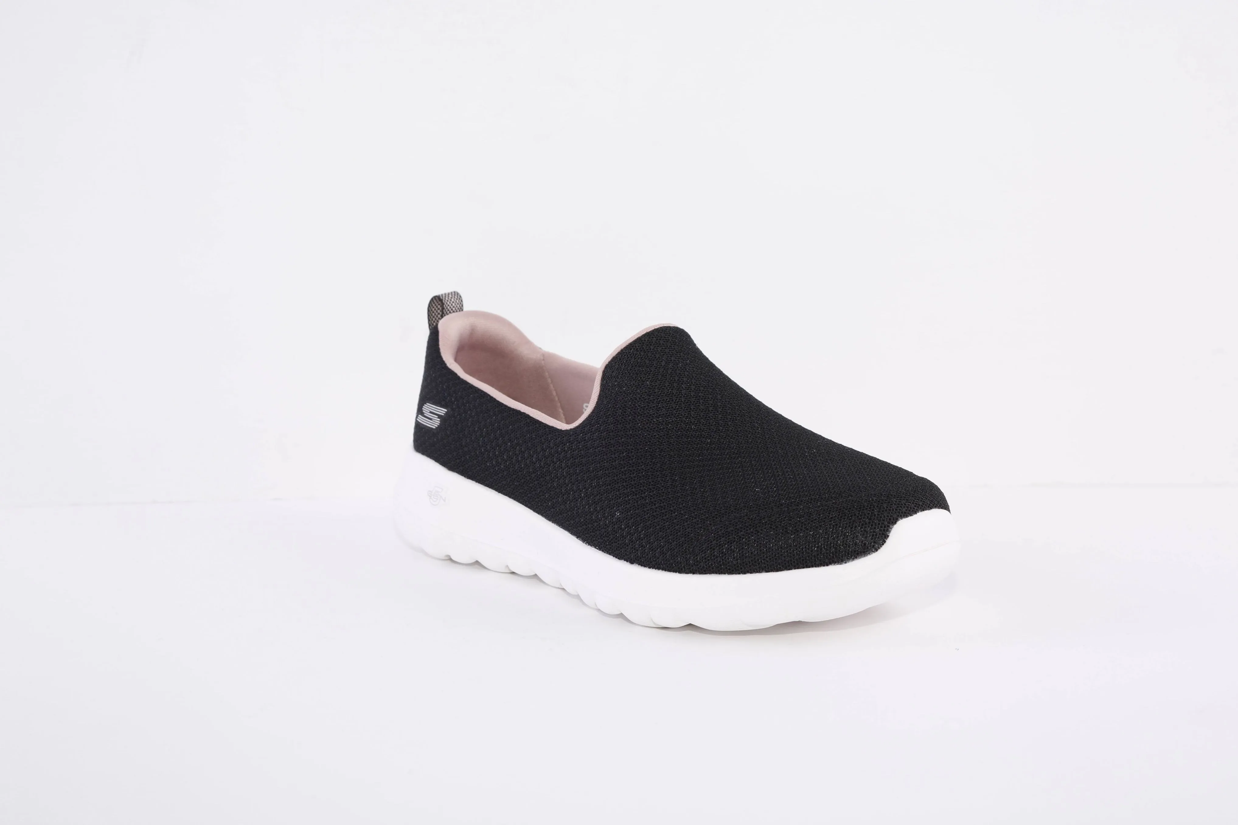 SKECHERS- 124704 GO WALK JOY-DANIL SLIP-ON TRAINER - BLACK/PINK