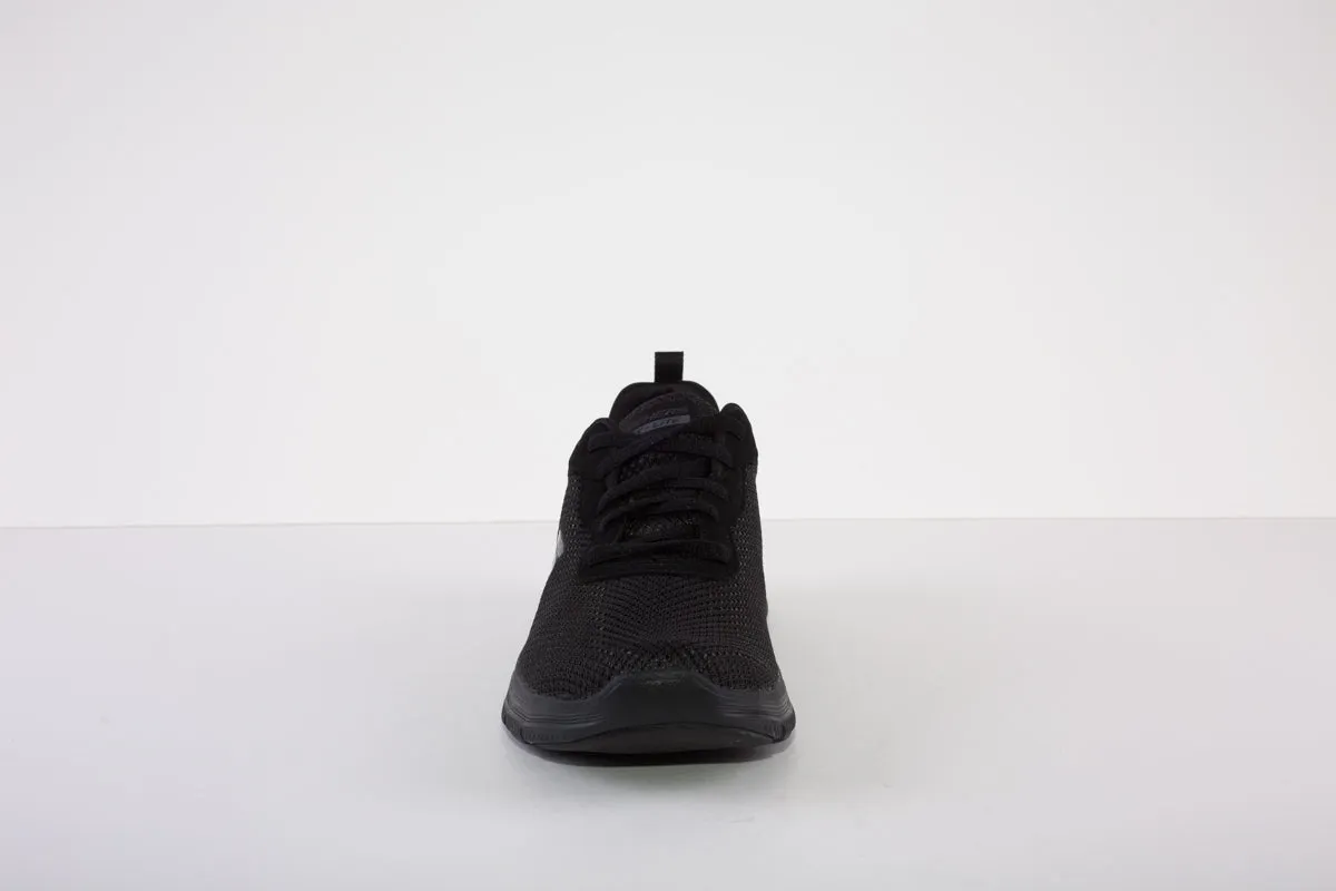 SKECHERS 149303  FLEX APPEAL 4.0 BRILLIANT VIEW LACED TRAINER - BLACK