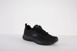 SKECHERS 149303  FLEX APPEAL 4.0 BRILLIANT VIEW LACED TRAINER - BLACK
