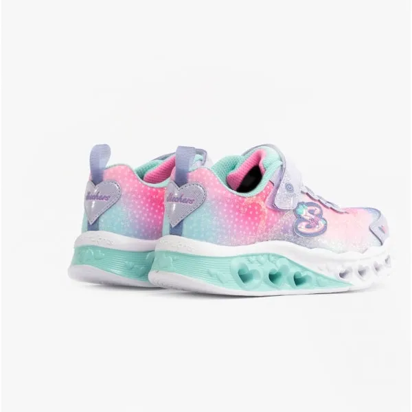 Skechers 302315L/LVMT FLUTTER HEART LIGHTS - SIMPLY LOVE Girls Trainers Lavender/Multi