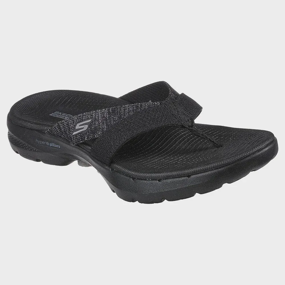 SKECHERS GO WALK 6 SANDAL - POISE - 141010 - BKGY