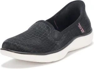 Skechers Women's On-The-go Flex-Radiant Snake Print Skimmer Hands Free Slip-ins Loafer Flat