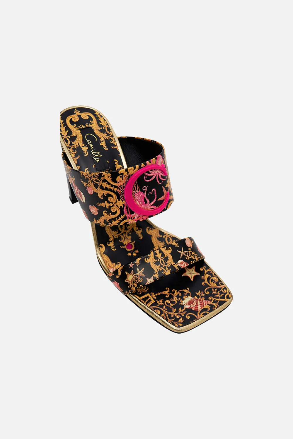 SLIM BLOCK HEEL MULE OCTOPIA