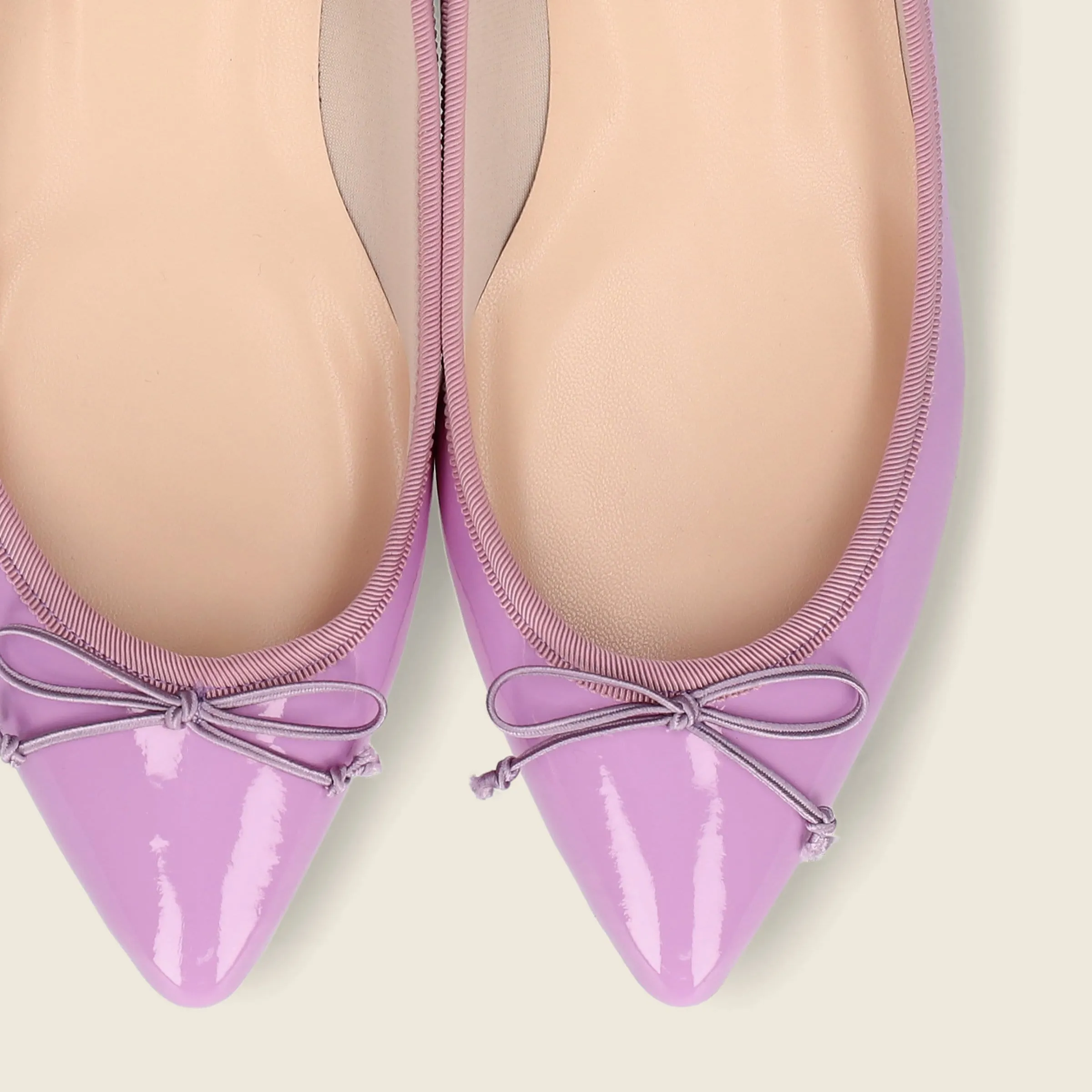 SSBI: Pointed Toe Flat Ballet Shoes (1333) L Purple E