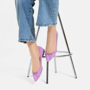 SSBI: Pointed Toe Flat Ballet Shoes (1333) L Purple E