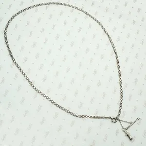 Sterling Flat & Flexible Married Chain with Hook & Bar
