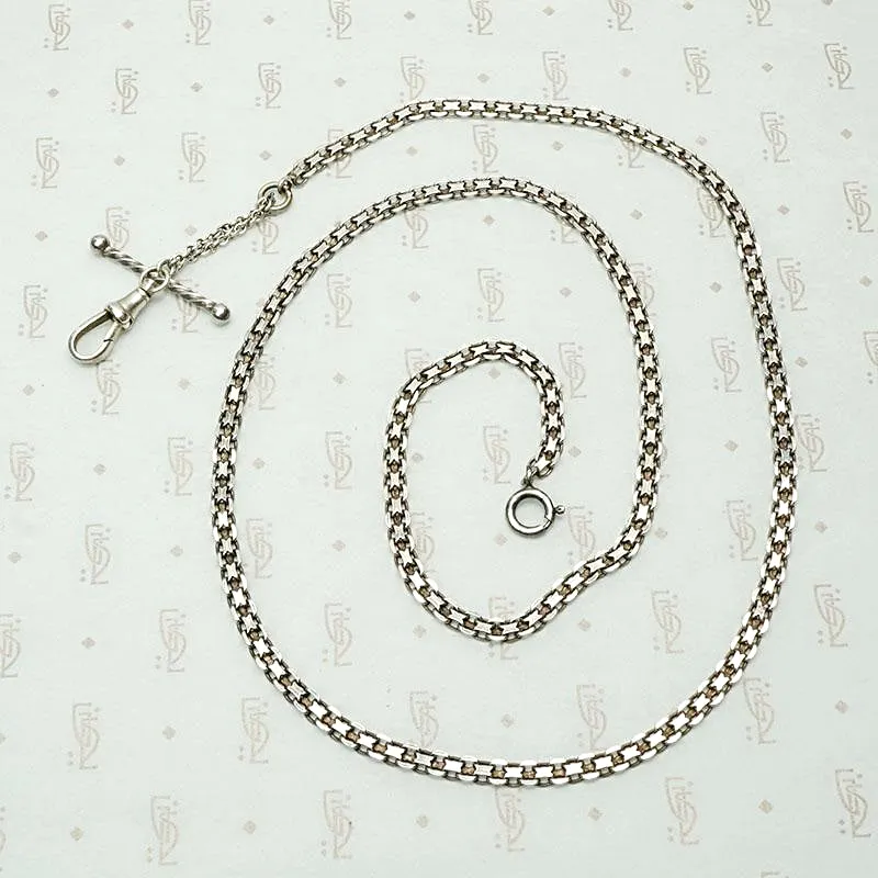 Sterling Flat & Flexible Married Chain with Hook & Bar
