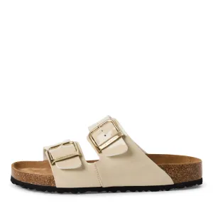 TAMARIS - 27503-253 FLAT DOUBLE STRAP MULE - NUDE PATENT