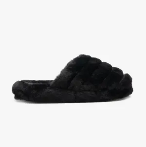 Ted Baker LOPSEY Womens Faux Fur Mule Slippers Black