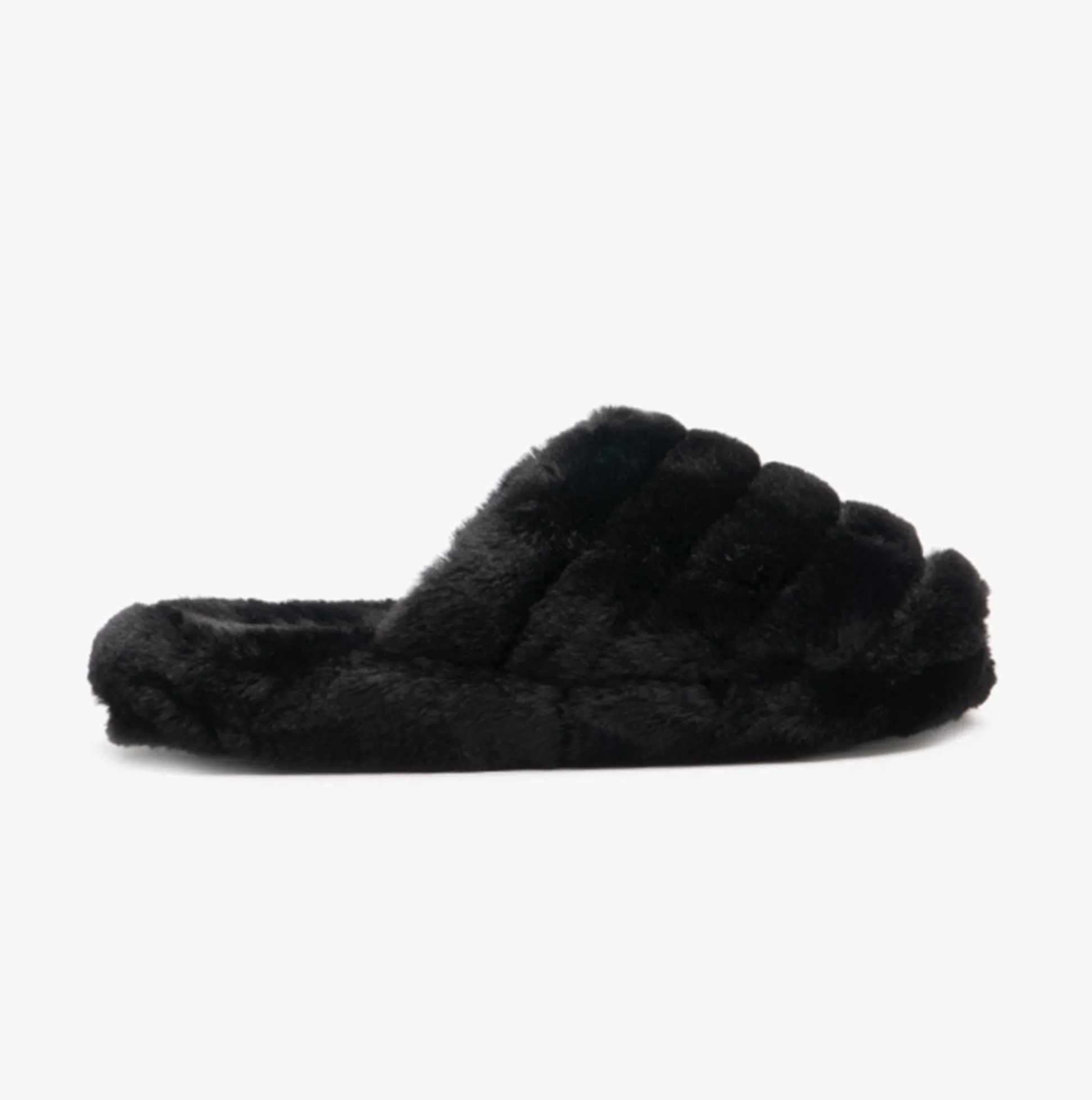 Ted Baker LOPSEY Womens Faux Fur Mule Slippers Black