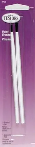 Testors 8703 2 Brush Package Flat Pointed