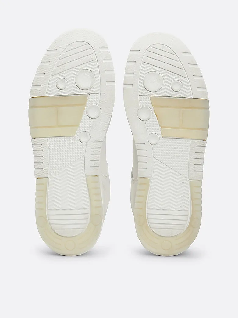 THE BROOKLYN LEATHER Trainers Mens Ecru