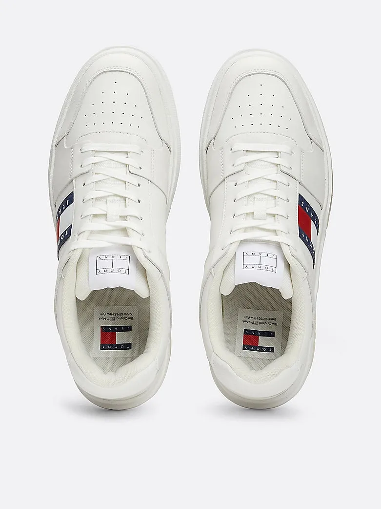 THE BROOKLYN LEATHER Trainers Mens Ecru