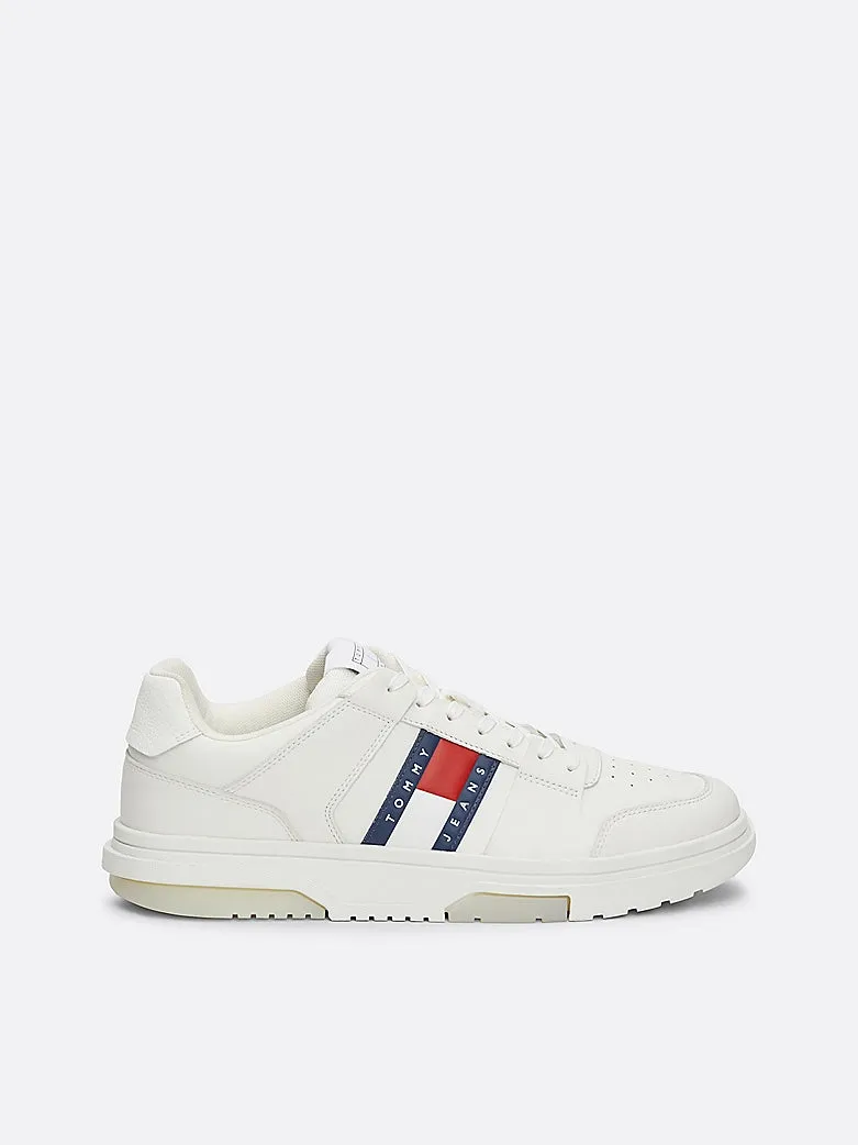 THE BROOKLYN LEATHER Trainers Mens Ecru