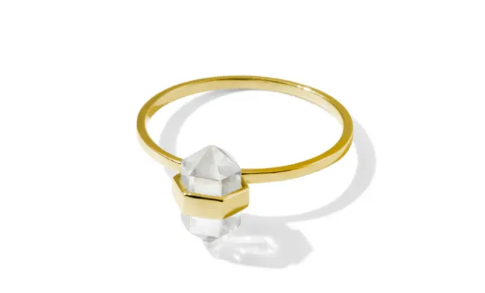 Tiny Calm Crystal Ring