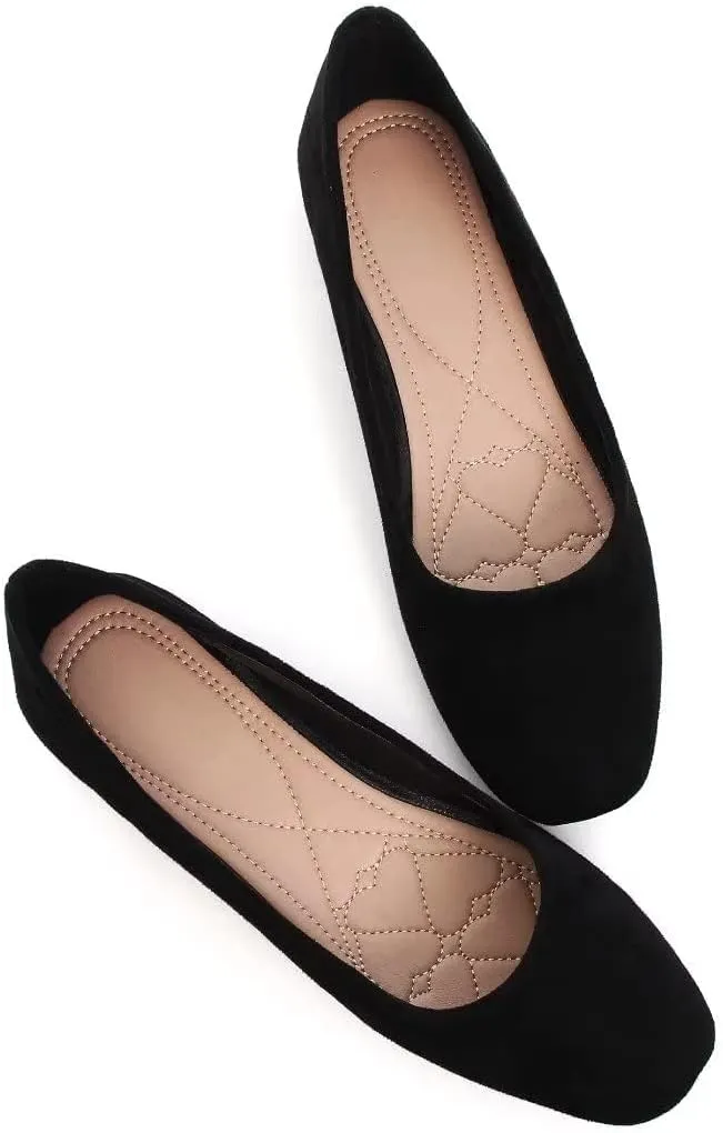 TN TANGNEST Slduv7 Women's Fashion Ballet Flats Pointed Comfortable Slip on Flat Dress Shoes