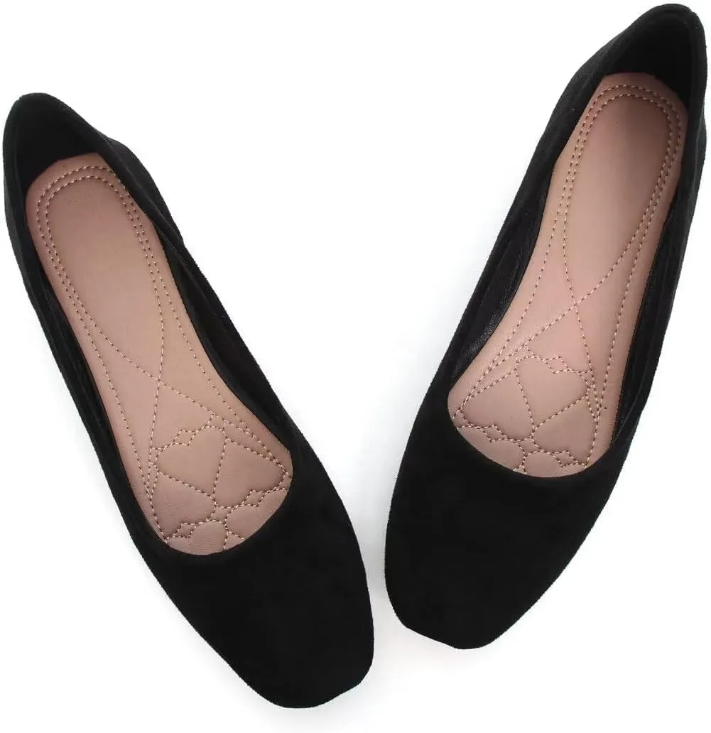 TN TANGNEST Slduv7 Women's Fashion Ballet Flats Pointed Comfortable Slip on Flat Dress Shoes