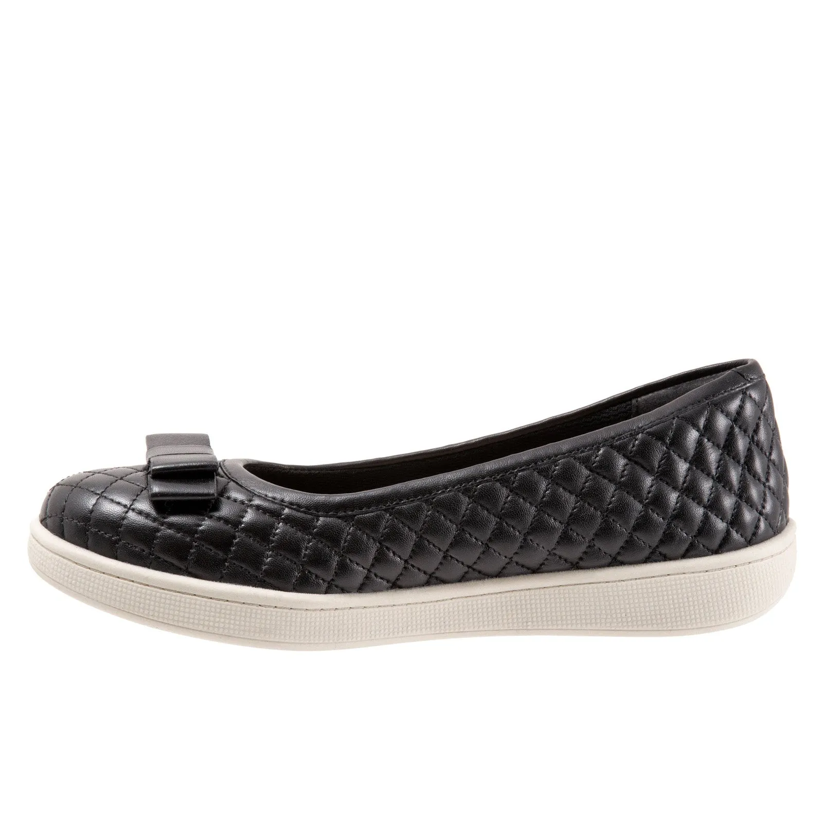 Trotters Anna T2256-001 Womens Black Narrow Leather Loafer Flats Shoes