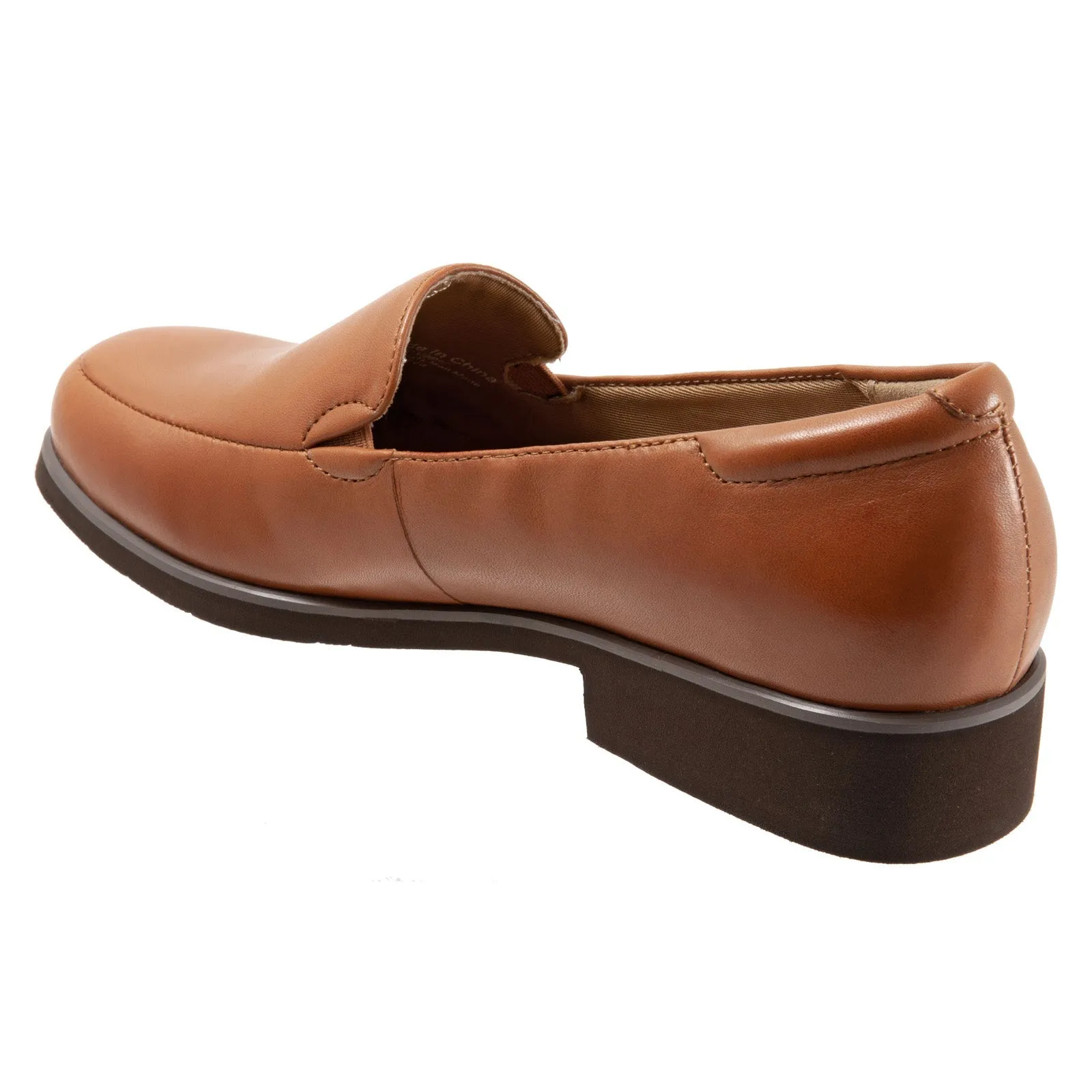 Trotters Jaiden T2058-215 Womens Brown Leather Loafer Flats Shoes