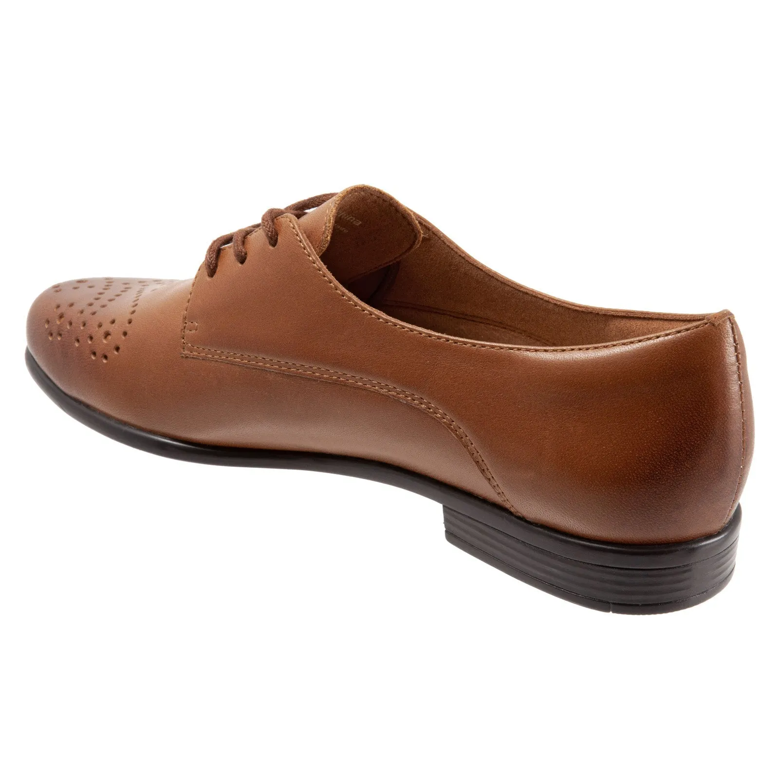 Trotters Livvy T2062-215 Womens Brown Wide Leather Loafer Flats Shoes
