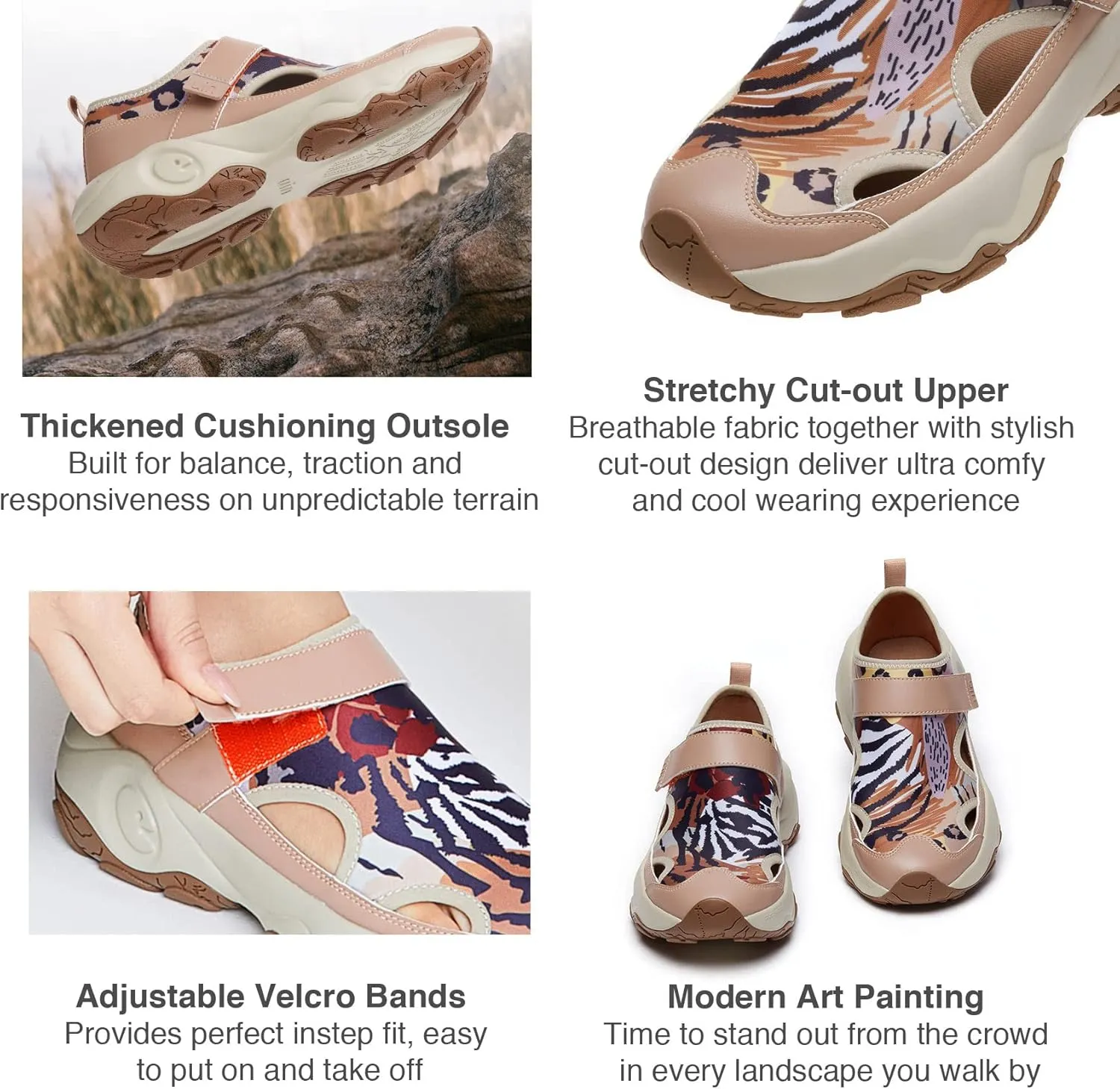 UIN Women's Outdoor Sandal Closed Toe Lightweight Walking Summer Travel Hiking Water Shoes