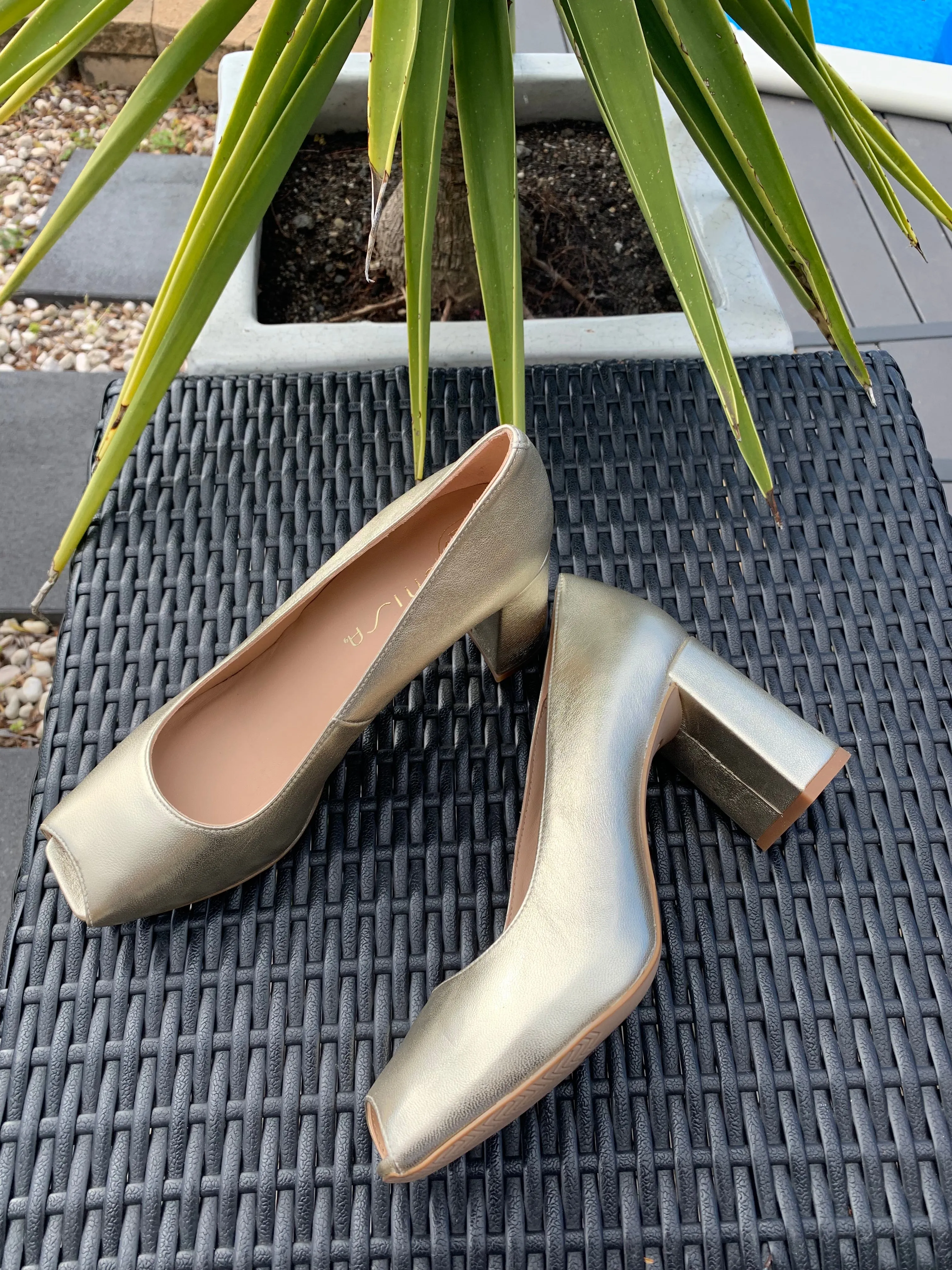 Unisa Light Metal Heel Nedra Lmt Platino