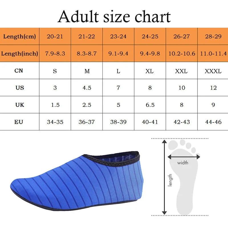 Unisex Water Non-Slip Sneaker Shoes Swimming Diving Socks Summer Aqua Beach Sandal Flat Shoe Seaside Socks Slipper For Men Women