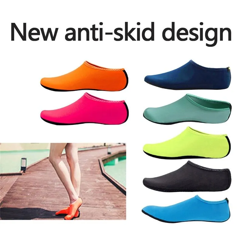 Unisex Water Shoes Swimming Diving Socks Summer Aqua Beach Sandal Flat Shoe Seaside Non-Slip Sneaker Socks Slipper for Women Men