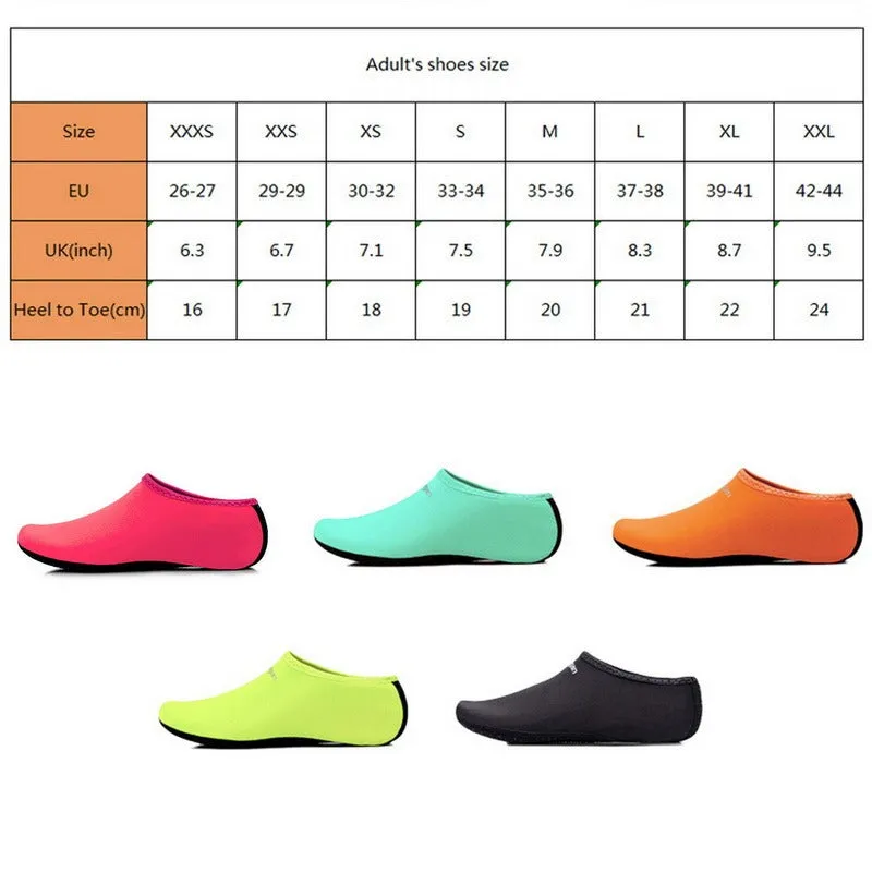 Unisex Water Shoes Swimming Diving Socks Summer Aqua Beach Sandal Flat Shoe Seaside Non-Slip Sneaker Socks Slipper for Women Men
