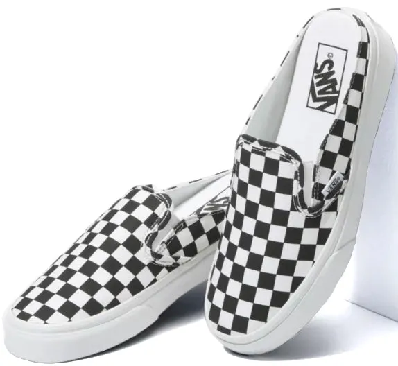 Vans Classic Slip-on Mule Checkerboard Black/True White