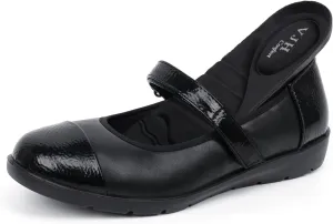 VJH confort Women’s Mary Jane Flats Comfortable Round Toe Arch Support Walking Shoes