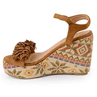 Wedge fringe sandal