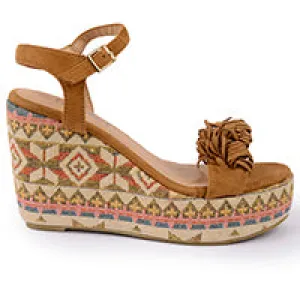 Wedge fringe sandal