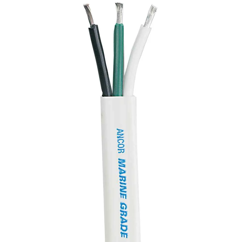 White Triplex Cable - 14/3 AWG - Flat - 250'