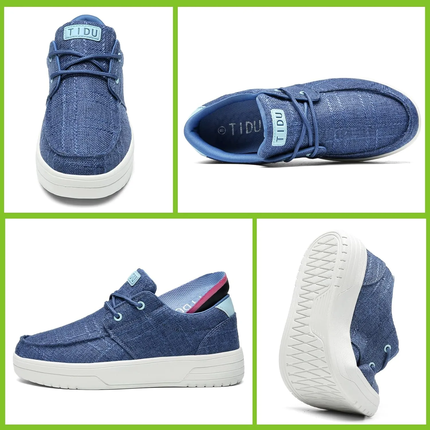 Women's Arch Support Shoes Lace Up Orthopedic Sneakers Comfortable Canvas Loafers Casual Walking Shoes for Plantar Fasciitis Foot Pain Relief