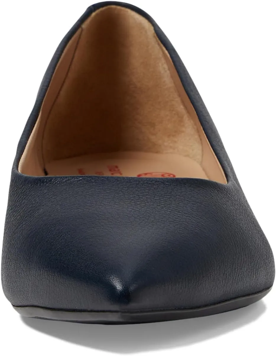 Womens Genuine Leather Comfort Slip on Pointed Toe Dress Flat