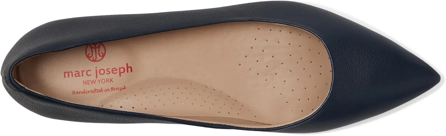 Womens Genuine Leather Comfort Slip on Pointed Toe Dress Flat
