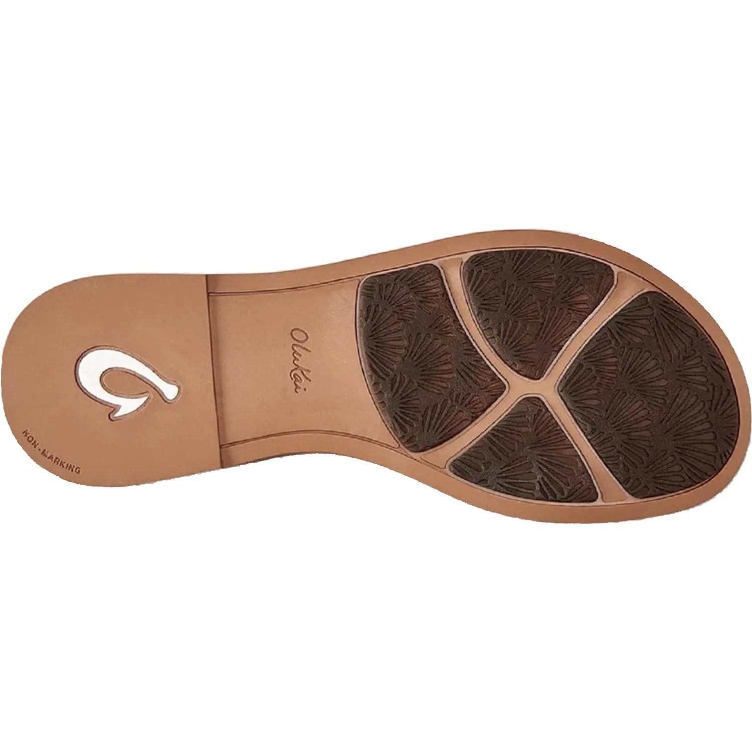 Women's OluKai Nohie Olu Silver/Tan Leather