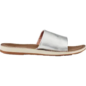 Women's OluKai Nohie Olu Silver/Tan Leather