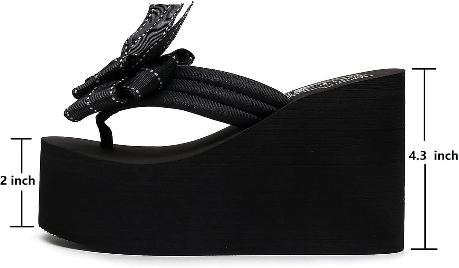 Womens Platform Wedge Flip Flops Chunky High Heel Sandals Summer Beach Thong Heeled Sandal Slippers for Women