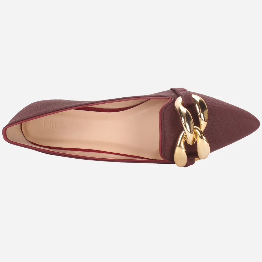 Women's "BATTY" Pointed Toe Decorated Flat Pumps
