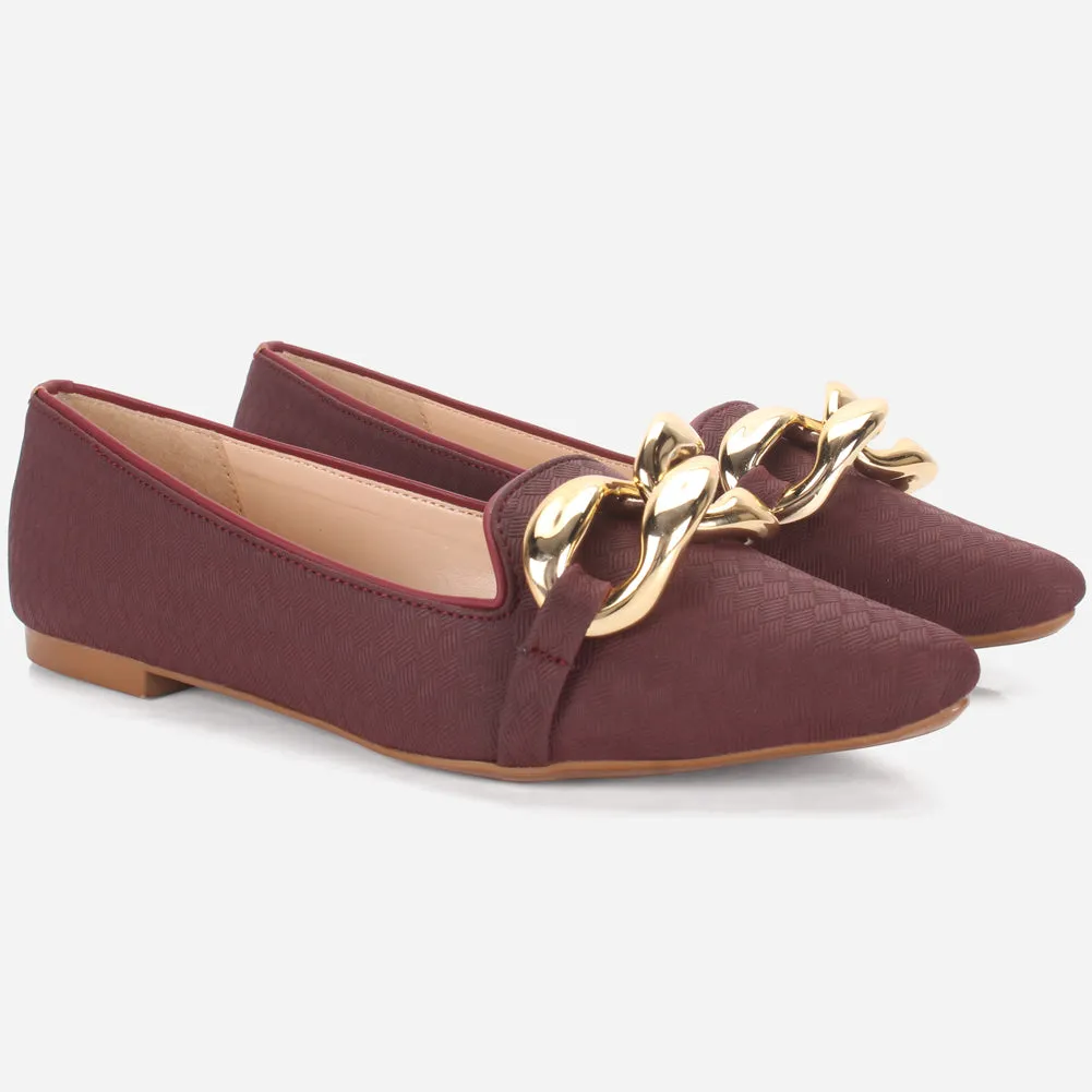 Women's "BATTY" Pointed Toe Decorated Flat Pumps