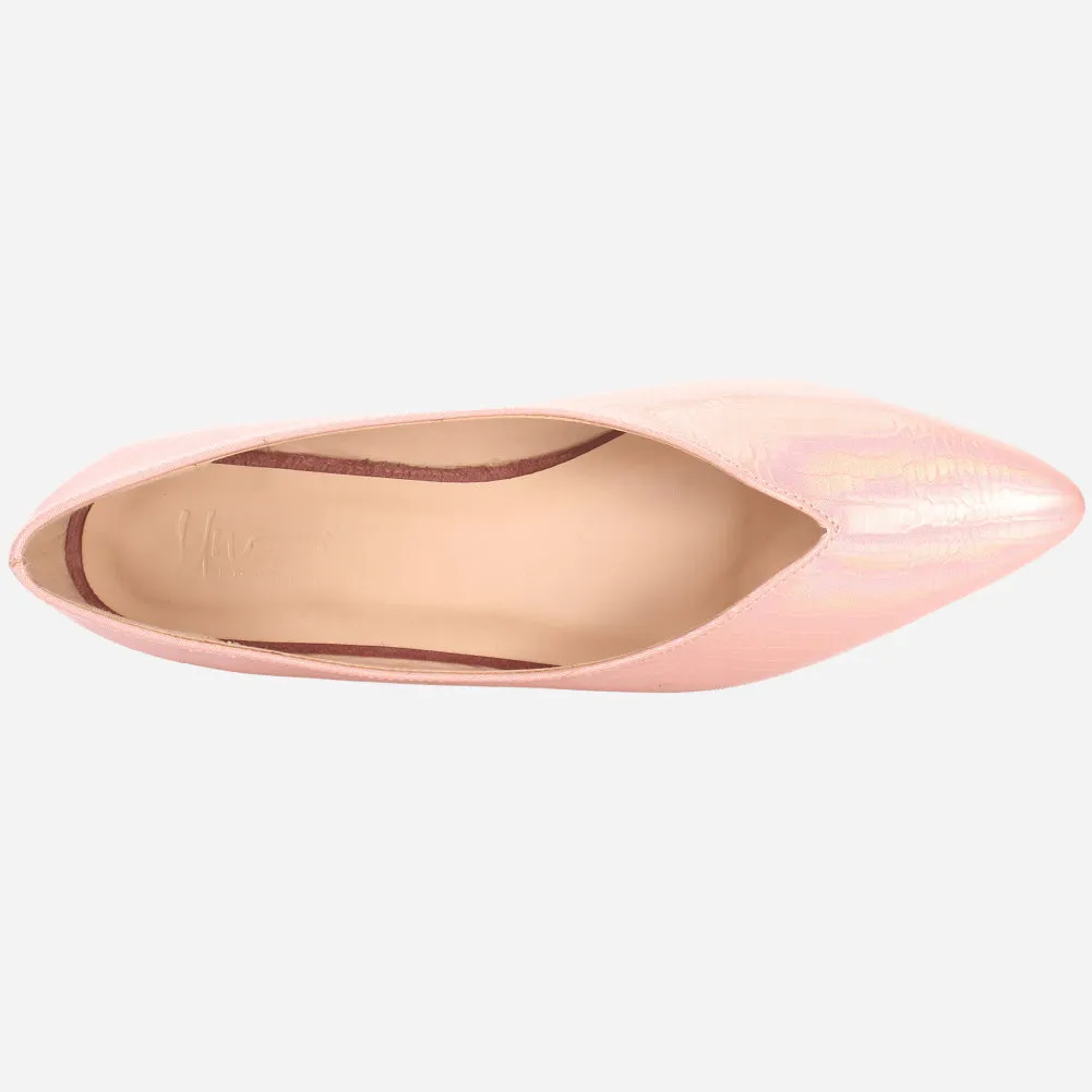 Women's "GLIZ" Pointed Toe Decorated Flat Pumps
