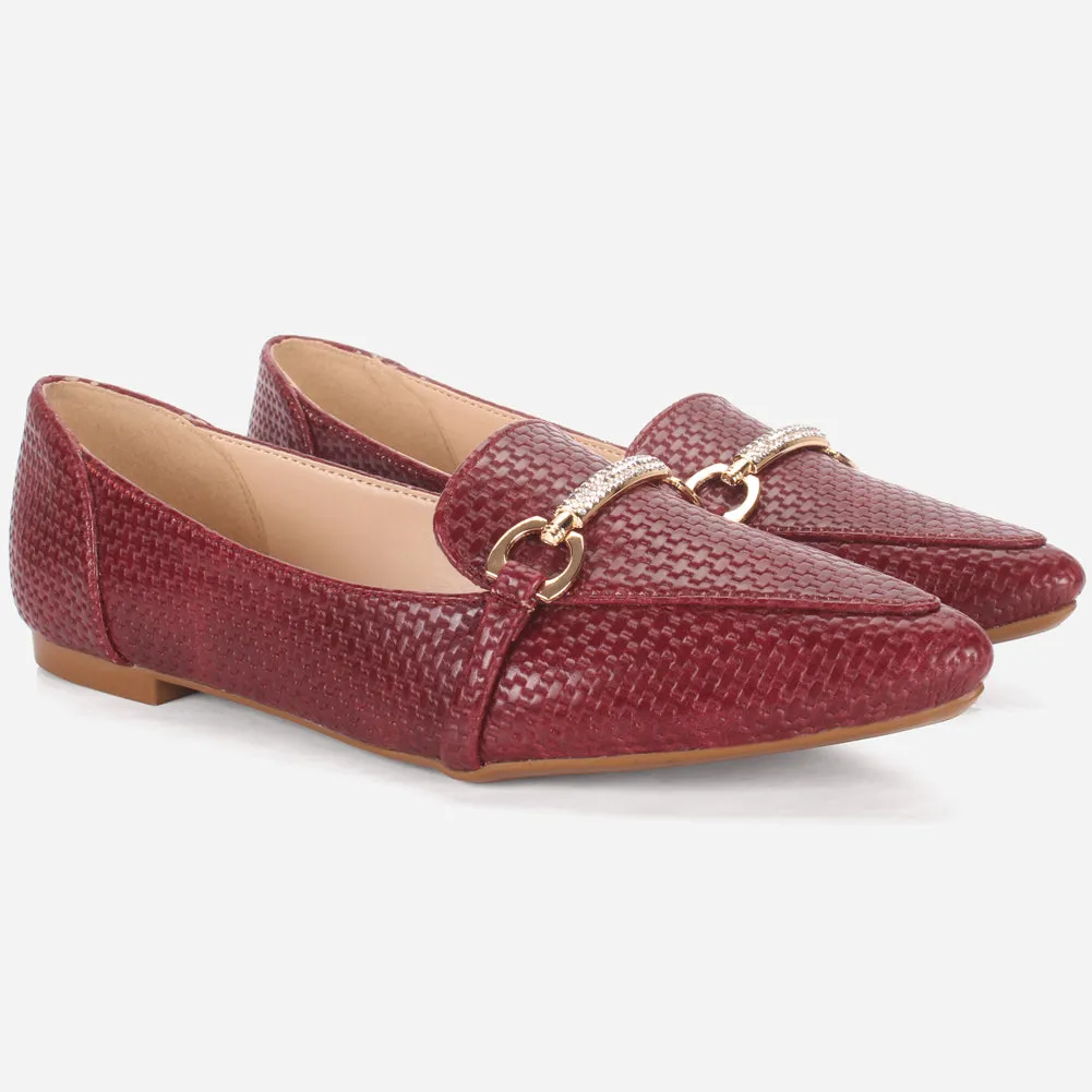 Women's "IRA" Pointed Toe Slip On Flat Pumps
