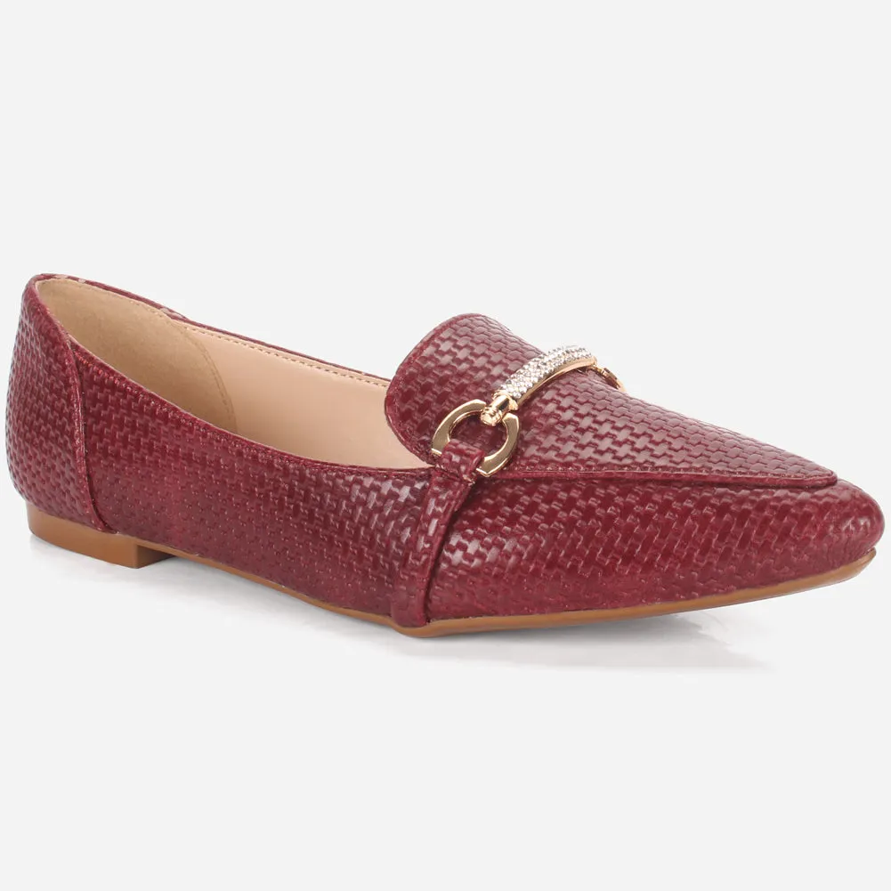 Women's "IRA" Pointed Toe Slip On Flat Pumps