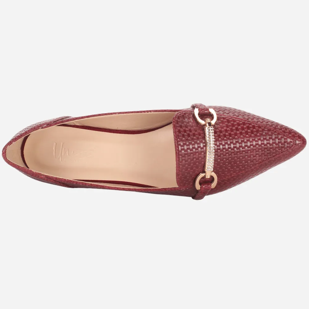 Women's "IRA" Pointed Toe Slip On Flat Pumps