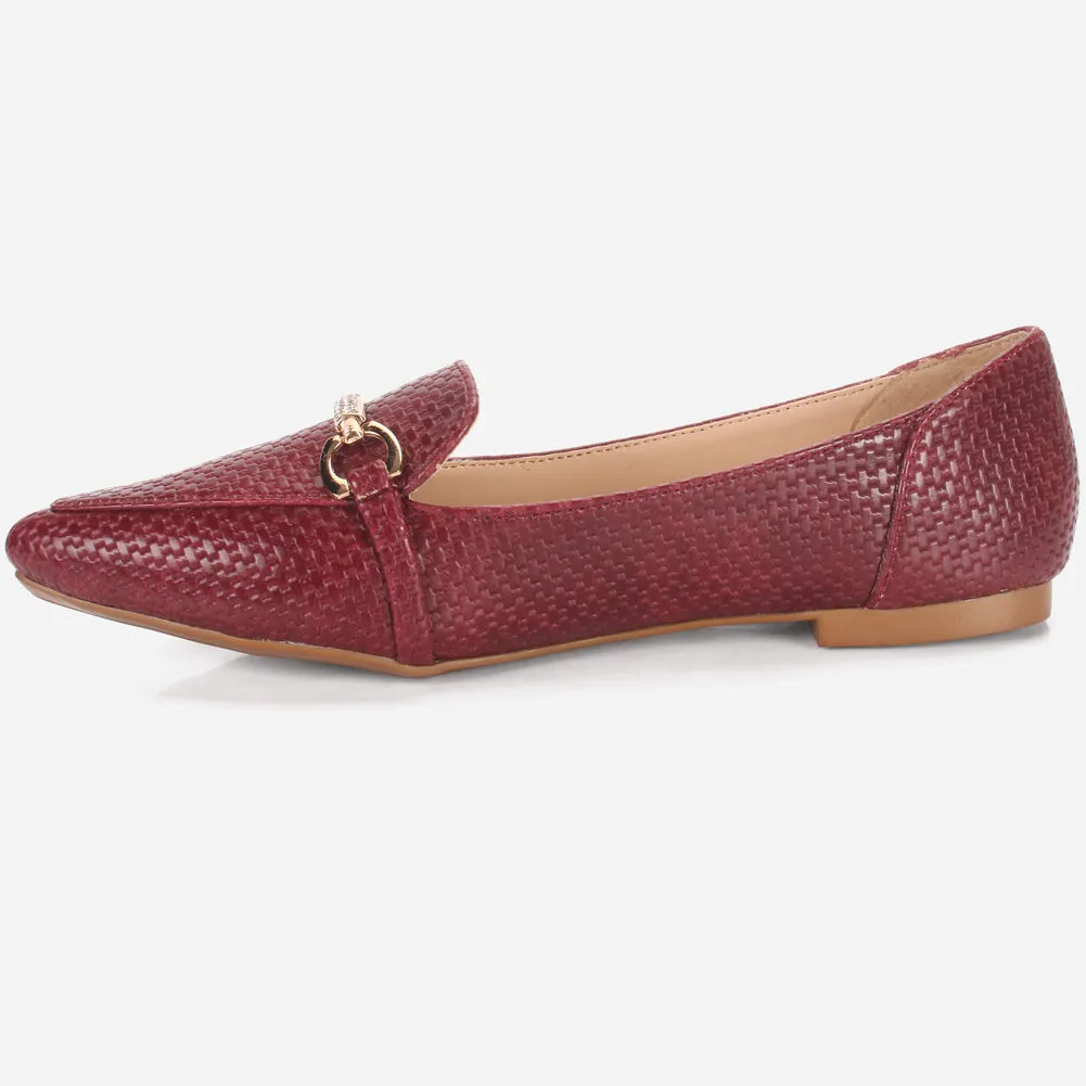 Women's "IRA" Pointed Toe Slip On Flat Pumps