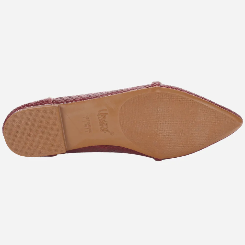 Women's "IRA" Pointed Toe Slip On Flat Pumps